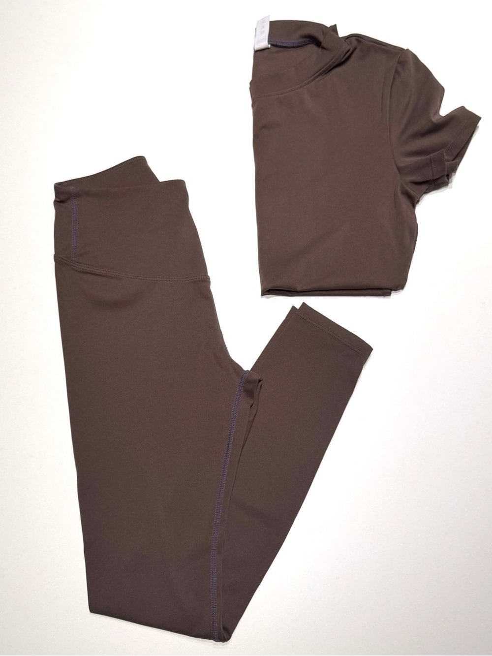 Set Top and Leggings and Top - Dark Brown XS-Small